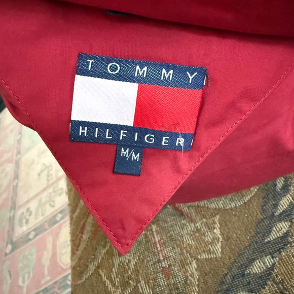 VTG 90s Tommy Hilfiger Reversible Puffer Vest M Crest Tartan Plaid Down Mens - Picture 10 of 15